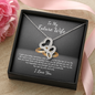 To My Future Wife Double Heart Necklace Message Card
