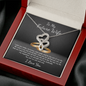 To My Future Wife Double Heart Necklace Message Card