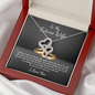 To My Future Wife Double Heart Necklace Message Card