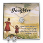 To My Daughter Love Knot Necklace & Earrings Set Message Card