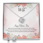 My Valentine Love Knot Necklace Message Card
