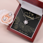 To My Soulmate Love Knot Necklace & Earrings Set Message Card