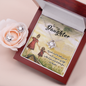 To My Daughter Love Knot Necklace & Earrings Set Message Card