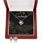 To My Soulmate Love Knot Necklace & Earrings Set Message Card