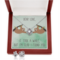 To My Dearest Soulmate Love Knot Necklace & Earrings Set Message Card