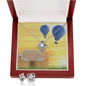Wanderlust Love Knot Necklace & Earrings Set Template Message Card