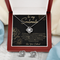 To My Soulmate Love Knot Necklace & Earrings Set Message Card