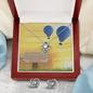 Wanderlust Love Knot Necklace & Earrings Set Template Message Card