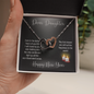 To the Best Daughter Interlocking Hearts Necklace Message Card