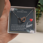 To My Future Wife Interlocking Hearts Necklace Message Card
