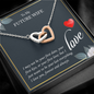 To My Future Wife Interlocking Hearts Necklace Message Card