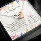 To My Wife Interlocking Hearts Necklace Message Card