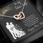 To my Future Wife Interlocking Hearts Necklace Message Card