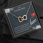 To My Future Wife Interlocking Hearts Necklace Message Card