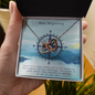 New Beginnings Interlocking Hearts Necklace Message Card