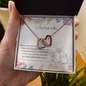 To My Wife Interlocking Hearts Necklace Message Card