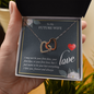 To My Future Wife Interlocking Hearts Necklace Message Card