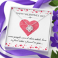 Happy Valentine's Day Love Knot Necklace Message Card
