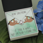To My Dearest Girlfriend Love Knot Necklace Message Card