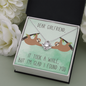 To My Dearest Girlfriend Love Knot Necklace Message Card