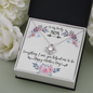 To My Lovely Love Knot Necklace Message Card