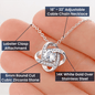 To My Lovely Love Knot Necklace Message Card