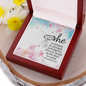 Proverbs 31:25 Alluring Beauty Necklace Message Card