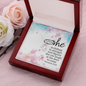 Proverbs 31:25 Alluring Beauty Necklace Message Card