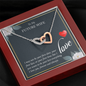To My Future Wife Interlocking Hearts Necklace Message Card