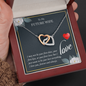 To My Future Wife Interlocking Hearts Necklace Message Card
