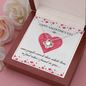 Happy Valentine's Day Love Knot Necklace Message Card