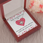 Happy Valentine's Day Love Knot Necklace Message Card