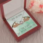 To My Dearest Girlfriend Love Knot Necklace Message Card
