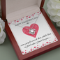 Happy Valentine's Day Love Knot Necklace Message Card