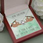 To My Dearest Girlfriend Love Knot Necklace Message Card