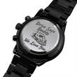 Customized Black Chronograph Watch from Daughter to Loving Dad