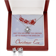 Christmas Eve Love Knot Necklace & Earrings Set Message Card