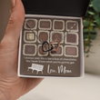 Chocolates Interlocking Hearts Necklace Message Card