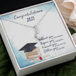 Congratulations Graduates Alluring Beauty Necklace Message Card